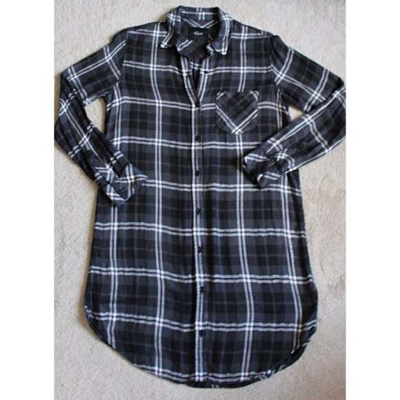 Rails Bianca Shirt Dress in Onyx Slate White - Small - Picture 5 of 11